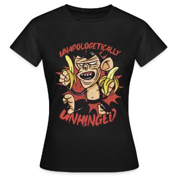 Journée du Singe Sans Complexe - T-shirt Femme - noir - Devant - AI Model Female 172 dark (172cm)