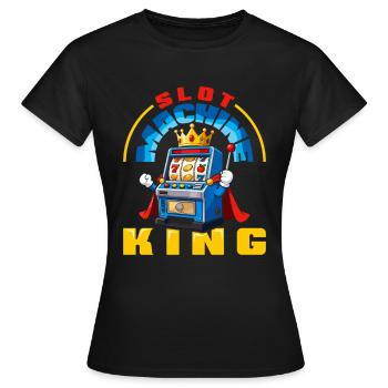Spielautomaten König Casino Glücksspiel Jackpot - Frauen T-Shirt - Schwarz - Vorne - AI Model Female 172 dark (172cm)