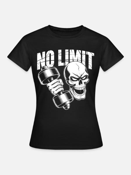 No Limit Gym - Frauen T-Shirt - Schwarz