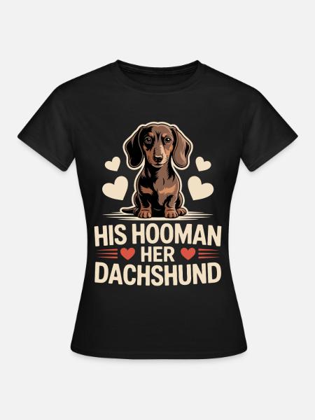 Dackel Hooman - Frauen T-Shirt - Schwarz