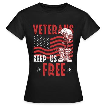 Journée des anciens combattants pour les républicains - T-shirt Femme - noir - Devant - AI Model Female 172 dark (172cm)