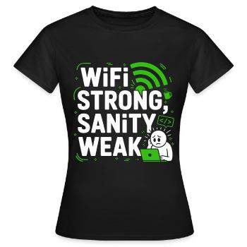 Remote Developer WiFi Strong Software Engineering - Frauen T-Shirt - Schwarz - Vorne - AI Model Female 172 dark (172cm)