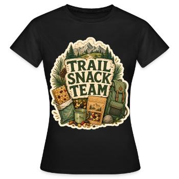 ÉQUIPE DE SNACKS DE RANDONNÉE Snacks - T-shirt Femme - noir - Devant - AI Model Female 172 dark (172cm)