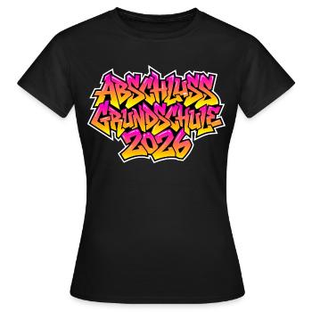 Elementary School Graduation 2026 Graffiti - Women's T-Shirt - black - Front - AI Model Female 172 dark (172cm)