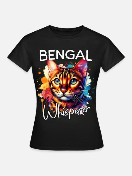 Bengalkatze Flüsterer - Frauen T-Shirt - Schwarz