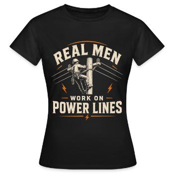 Conception de câbles pour ingénieurs électriciens - T-shirt Femme - noir - Devant - AI Model Female 172 dark (172cm)