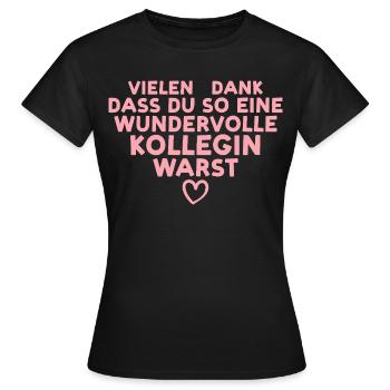 Beste Kollegin Abschied Jobwechsel Rente - Frauen T-Shirt - Schwarz - Vorne - AI Model Female 172 dark (172cm)
