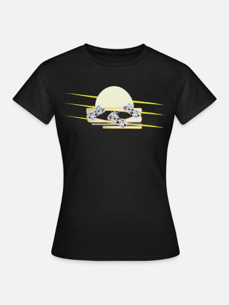 Biker Motorrad Chopper - Frauen T-Shirt - Schwarz