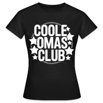 Cool Grannies Club - Women's T-Shirt - black - Front - AI Model Female 172 dark (172cm)