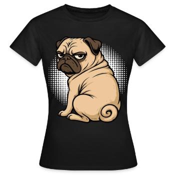 Pug Pugs Pug Owner Pug Lover Pug Holder - Women's T-Shirt - black - Front - AI Model Female 172 dark (172cm)
