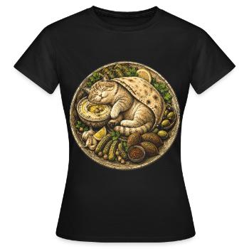 Liban Libanais - T-shirt Femme - noir - Devant - AI Model Female 172 dark (172cm)