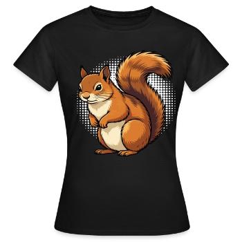 Squirrel Squirrel Squirrel Lover Rodent - Women's T-Shirt - black - Front - AI Model Female 172 dark (172cm)