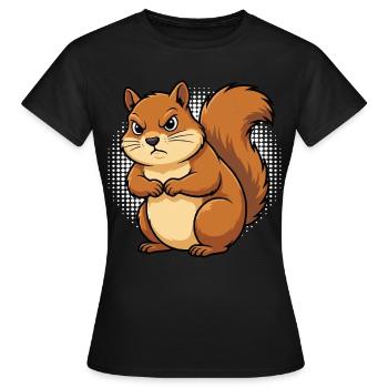 Écureuil Écureuil Écureuil Amoureux des rongeurs - T-shirt Femme - noir - Devant - AI Model Female 172 dark (172cm)