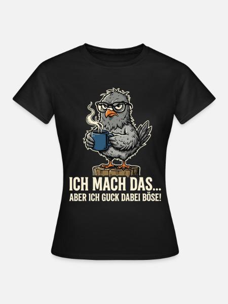 Taube Kaffee - Frauen T-Shirt - Schwarz