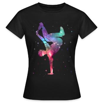 Breakdance Breakdancer Breakdance Breakdance Spatial - T-shirt Femme - noir - Devant - AI Model Female 172 dark (172cm)