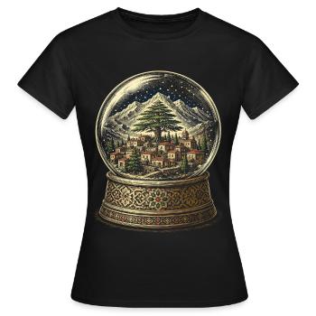 Liban Libanais - T-shirt Femme - noir - Devant - AI Model Female 172 dark (172cm)