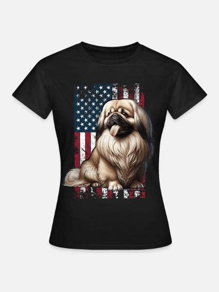 Pekingese US Pekinese - Frauen T-Shirt - Schwarz