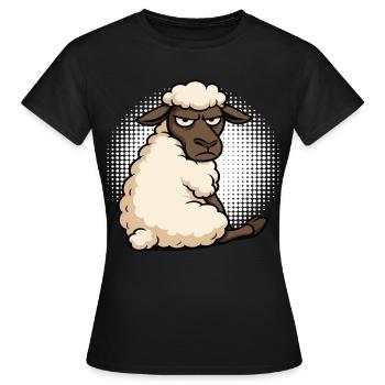 Schaf Schafe Schäfer Schafhalter Schafbock - Frauen T-Shirt - Schwarz - Vorne - AI Model Female 172 dark (172cm)