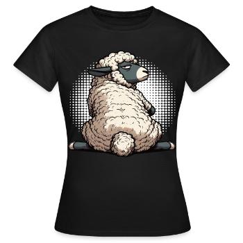Schaf Schafe Schäfer Schafhalter Schafbock - Frauen T-Shirt - Schwarz - Vorne - AI Model Female 172 dark (172cm)