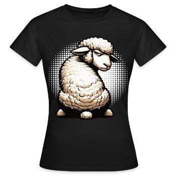 Schaf Schafe Schäfer Schafhalter Schafbock - Frauen T-Shirt - Schwarz - Vorne - AI Model Female 172 dark (172cm)