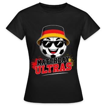 Matchday Ultras Fußball Fan Deutschland - Frauen T-Shirt - Schwarz - Vorne - AI Model Female 172 dark (172cm)