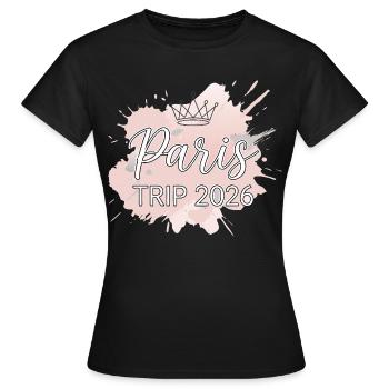 Voyage à Paris 2026 Krone - T-shirt Femme - noir - Devant - AI Model Female 172 dark (172cm)
