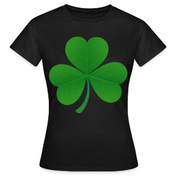 Kleeblatt  - Frauen T-Shirt - Schwarz - Vorne - AI Model Female 172 dark (172cm)