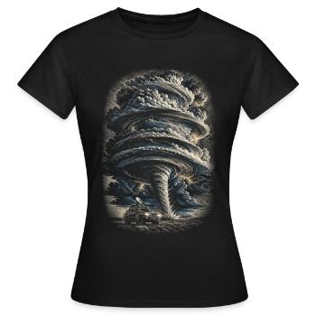 Sturmjäger Meteorologe - Frauen T-Shirt - Schwarz - Vorne - AI Model Female 172 dark (172cm)