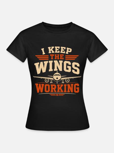 Flugzeug Technik Wartung Und Luftfahrt - Frauen T-Shirt - Schwarz