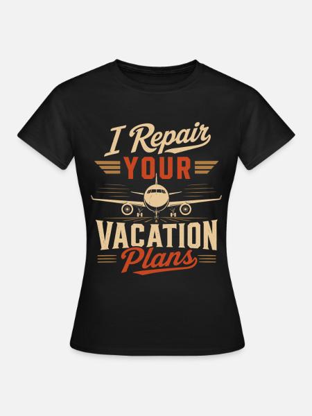 Luftfahrt Technik Flugzeugwartung Experte - Frauen T-Shirt - Schwarz