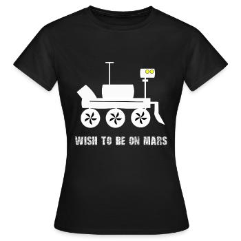 Motif du rover de souhait martien - T-shirt Femme - noir - Devant - AI Model Female 172 dark (172cm)