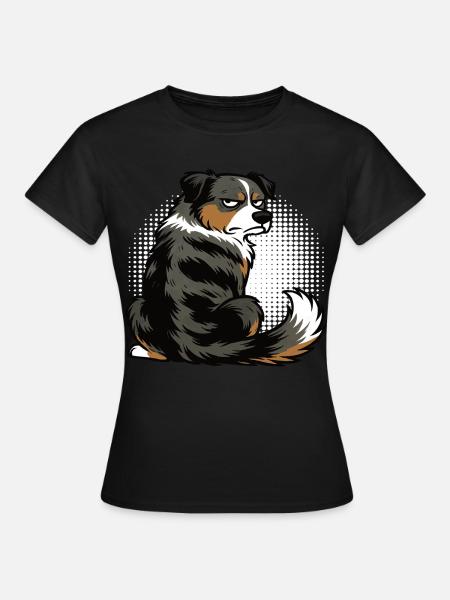 Australian Shepherd Aussie Aussiebesitzer Aussies - Frauen T-Shirt - Schwarz