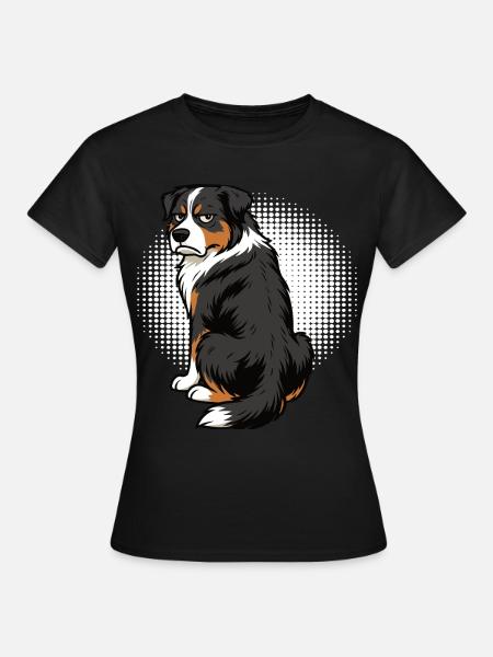 Australian Shepherd Aussie Aussiebesitzer Aussies - Frauen T-Shirt - Schwarz