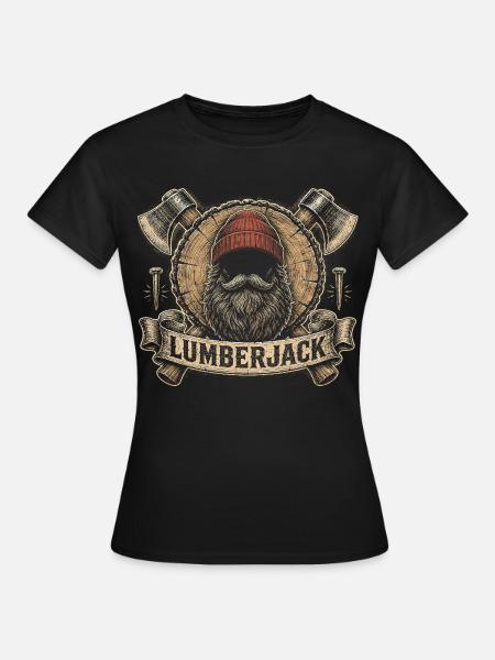 Holzfäller Baumfäller Waldarbeiter - Frauen T-Shirt - Schwarz