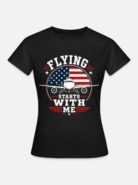 Flugzeug Mechanik Luftfahrt Technik - Frauen T-Shirt - Schwarz