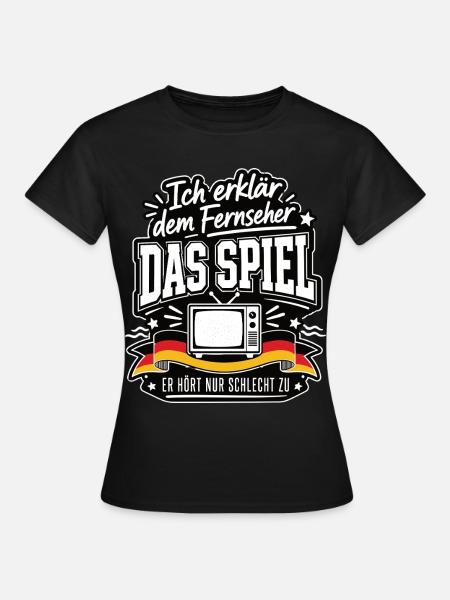 Fernseher braucht heute Coachingpflicht - Frauen T-Shirt - Schwarz
