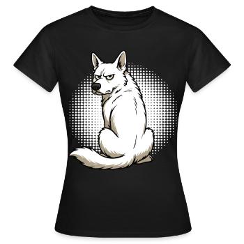 White Shepherd Shepherd Shepherd Dogs - Women's T-Shirt - black - Front - AI Model Female 172 dark (172cm)