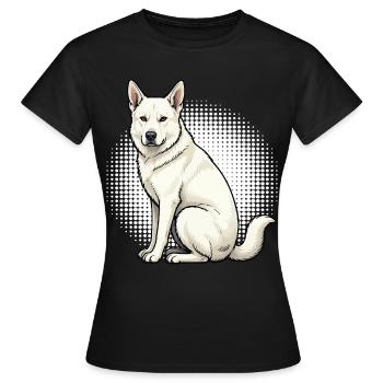 White Shepherd Shepherd Shepherd Dogs - Women's T-Shirt - black - Front - AI Model Female 172 dark (172cm)