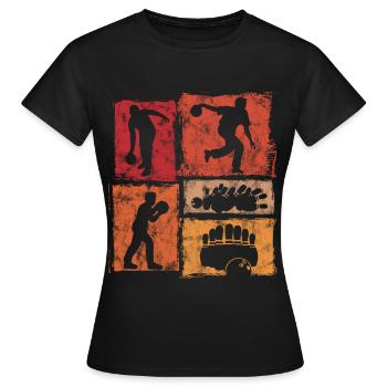 Quilling Skittles Graphique rétro pour le club Skittles - T-shirt Femme - noir - Devant - AI Model Female 172 dark (172cm)