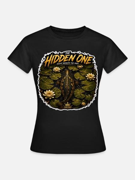 The Hidden One Karpfenfischerei-Design - Frauen T-Shirt - Schwarz