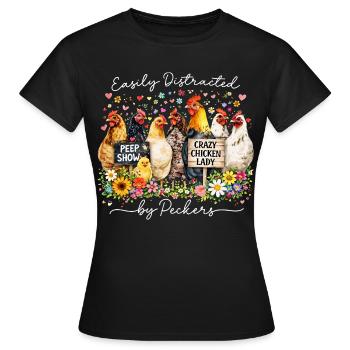 Humor Hens Passion Farm Zuchtgeschenk - Frauen T-Shirt - Schwarz - Vorne - AI Model Female 172 dark (172cm)