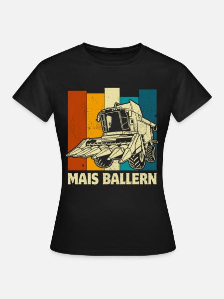 Mais | Maisernte | Maiskolben - Frauen T-Shirt - Schwarz