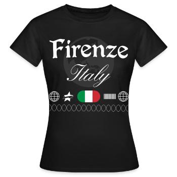 Florenz Italien Streetwear Reise Souvenir - Frauen T-Shirt - Schwarz - Vorne - AI Model Female 172 dark (172cm)
