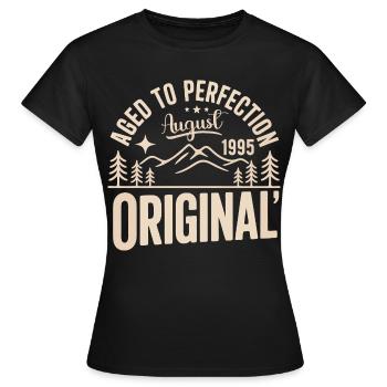 August 1995 – Legende der Gipfel und Berge - Frauen T-Shirt - Schwarz - Vorne - AI Model Female 172 dark (172cm)