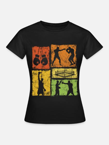 Boxen Retro-Stil Grafik Für Boxprofis - Frauen T-Shirt - Schwarz