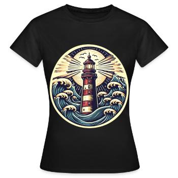phare - T-shirt Femme - noir - Devant - AI Model Female 172 dark (172cm)