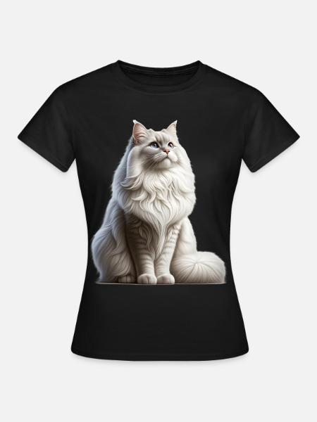 Türkisch Angorakatze - Frauen T-Shirt - Schwarz