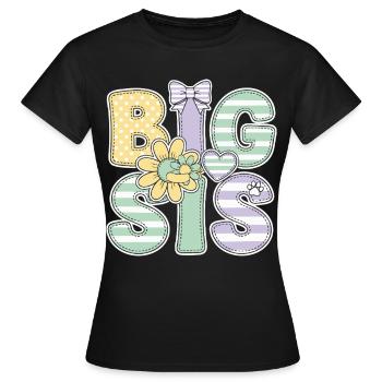 Geschlechterenthüllung Big Sis Babyparty Big Sister - Frauen T-Shirt - Schwarz - Vorne - AI Model Female 172 dark (172cm)