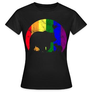 LGBT Gay Pride Proud Mama Bear - Women's T-Shirt - black - Front - AI Model Female 172 dark (172cm)
