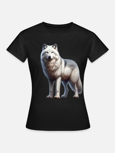 Polarwolf - Frauen T-Shirt - Schwarz